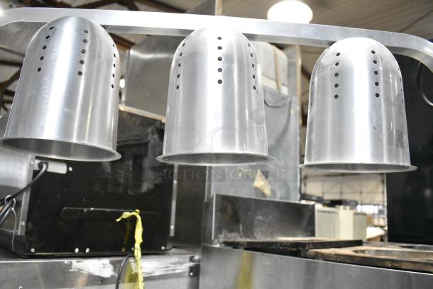 Metal Commercial 3 Head Warming Lamp. 115 Volts, 1 Phase. Tested and Working! - Image 2 of 5