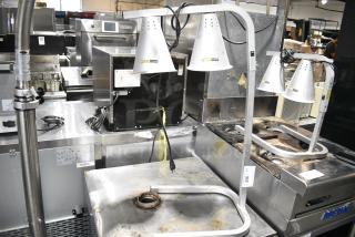 Adcraft HL-2A Metal Commercial 2 Head Warming Lamp. 115 Volts, 1 Phase. Tested and Working!
