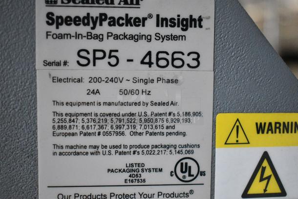 Sealed Air Speedy Packer Insight Foam-in-Bag Packaging System. 200-240 Volts, 1 Phase. - Image 10 of 12