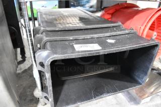 3 Black Poly Slim Jim Trash Can. 3 Times Your Bid!
