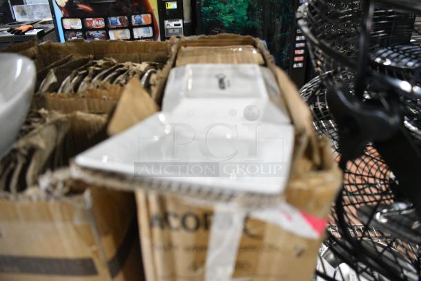 2 BRAND NEW SCRATCH AND DENT! Items Including 303SLANTBW7 Acopa 9 oz. Bright White Slanted Porcelain Bowl - 24/Case. 2 Times Your Bid! - Image 3 of 5