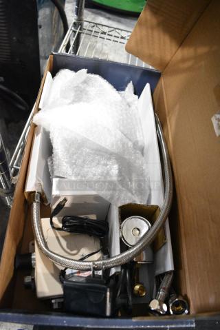 BRAND NEW SCRATCH AND DENT! 750EFWM9 Waterloo Wall Mount Hands-Free Sensor Faucet with 6 3/8" Gooseneck Spout
