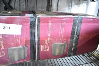 3 BRAND NEW SCRATCH AND DENT! San Jamar T950TBK Element Roll Towel Dispenser - Black Pearl. 3 Times Your Bid!