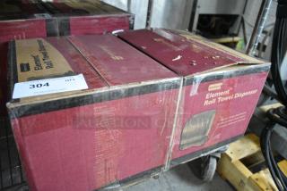 2 BRAND NEW SCRATCH AND DENT! San Jamar T950TBK Element Roll Towel Dispenser - Black Pearl. 2 Times Your Bid!