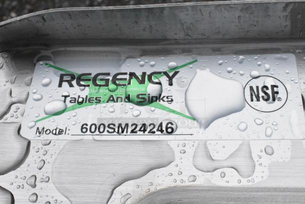 BRAND NEW SCRATCH AND DENT! Regency 600SM24246 29" 16-Gauge Stainless Steel One Compartment Floor Mop Sink - 24" x 24" x 6" Bowl - Image 5 of 6