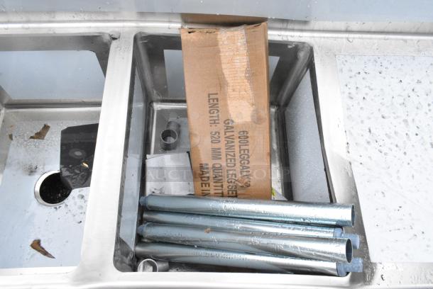 BRAND NEW SCRATCH AND DENT! Regency 600S31620218 Stainless Steel 3 Bay Sink w/ Dual Drain Boards. - Image 8 of 9