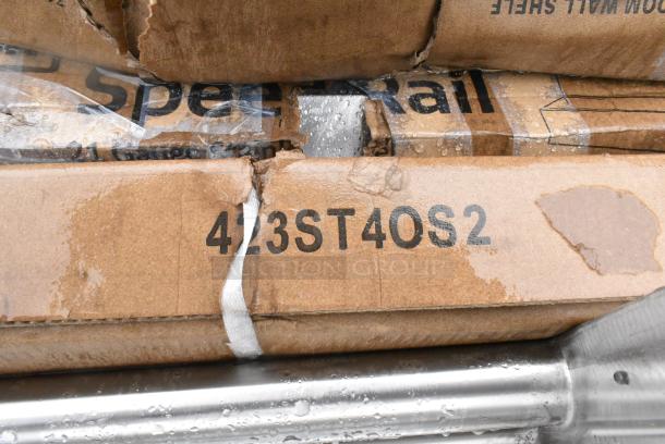 9 BRAND NEW SCRATCH AND DENT! Items Including ServIt 423ST4OS2 Double Overshelf for 4-Pan Steam Tables, 304MSQB12WH Acopa Rittenhouse 215 oz. Square White Melamine Bowl - 6/Case, Speed Rail. 9 Times Your Bid! - Image 4 of 8