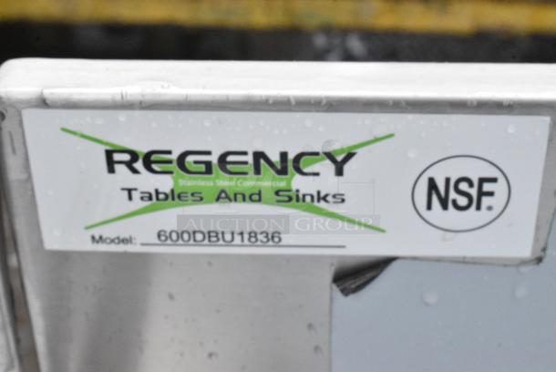 BRAND NEW SCRATCH AND DENT! Regency 600DBU1836 Stainless Steel Underbar Drainboard - 36" x 18". No Legs. - Image 4 of 4