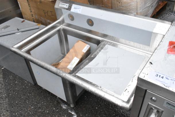 BRAND NEW SCRATCH AND DENT! Regency 600S1181818R Stainless Steel Single Bay Sink w/ Right Side Drain Board. - Image 3 of 7