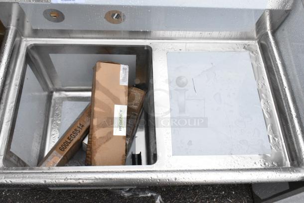 BRAND NEW SCRATCH AND DENT! Regency 600S1181818R Stainless Steel Single Bay Sink w/ Right Side Drain Board. - Image 4 of 7