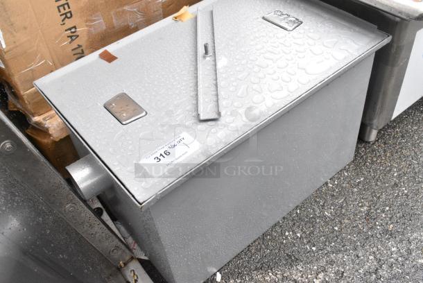 BRAND NEW SCRATCH AND DENT! Regency 600GT20 40 lb. 20 GPM Grease Trap with 3" Non-Threaded Connections - Image 2 of 4