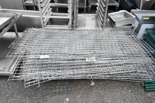 ALL ONE MONEY! Lot o f15 Chrome Finish Shelves. Includes 60.5x28.5