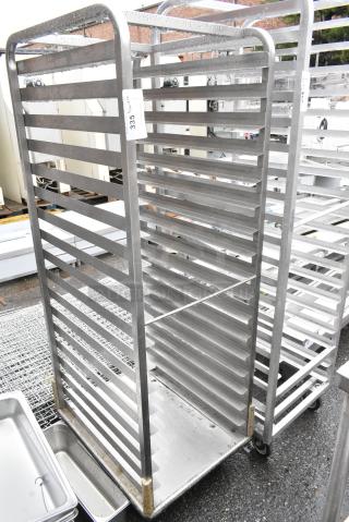 Metal Commercial Pan Transport Rack on Commercial Casters.
