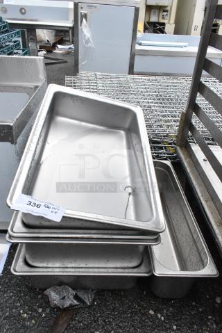 4 Stainless Steel Full Size Drop In Bin. 4 Times Your Bid!