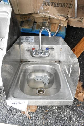 Krowne HS-30L Stainless Steel Single Bay Sink w/ Faucet and Handles.