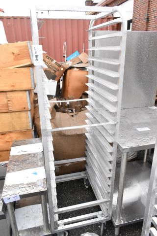 Channel 401A Metal Commercial Pan Transport Rack on Commercial Casters.