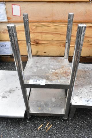 Metal Stand w/ 2 Under Shelf on Commercial Casters.