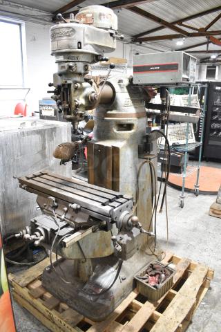 Bridgebort 2559U Metal Commercial Electric Powered CNC Milling Tool for Metalwork w/ Turnvision Monitor. 208/220/440 Volts, 3 Phase.