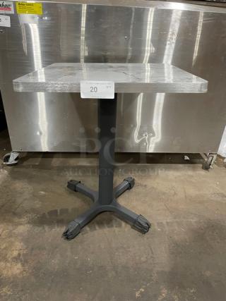 Brand New! Gray Laminate Granite Look Dining Table! With Stainless Steel Edge Wrap!