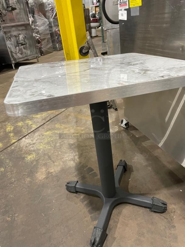 Brand New! Gray Laminate Granite Look Dining Table! With Stainless Steel Edge Wrap! - Image 8 of 8