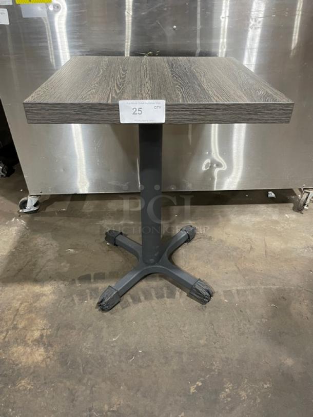 Brand New! Ashwood Look 30 By 30 Dining Table! With Metal Base! - Image 1 of 8