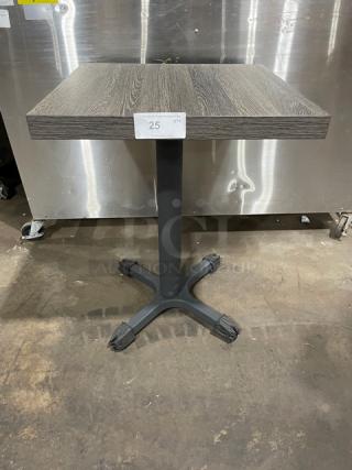 Brand New! Ashwood Look 30 By 30 Dining Table! With Metal Base!
