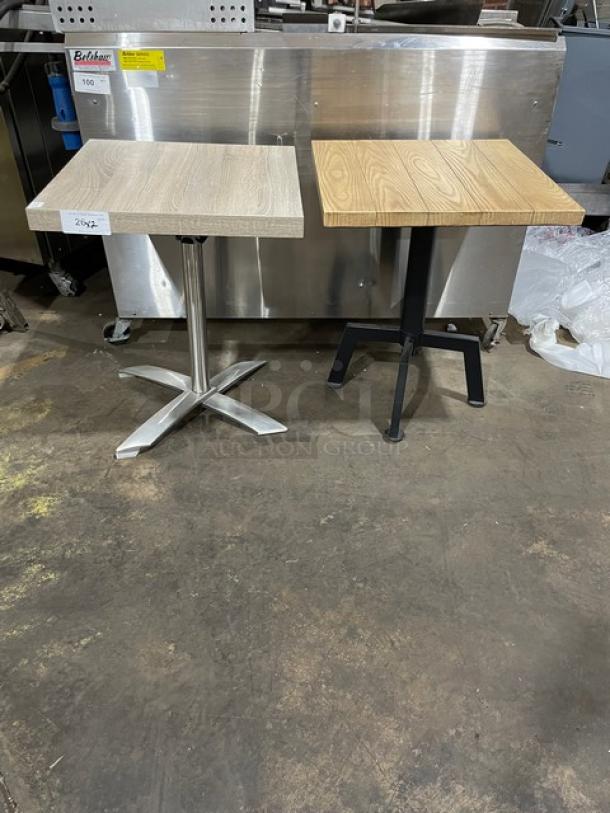 Brand New!  Ashwood & Natural Oak Dining Tables! With Metal Base! - Image 1 of 9