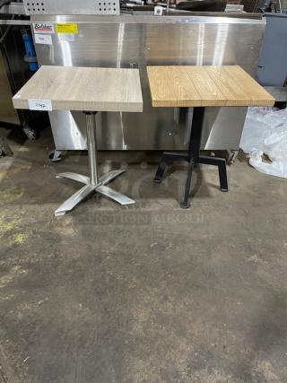 Brand New!  Ashwood & Natural Oak Dining Tables! With Metal Base!