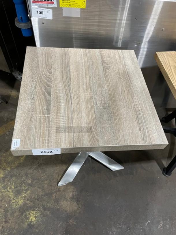 Brand New!  Ashwood & Natural Oak Dining Tables! With Metal Base! - Image 4 of 9