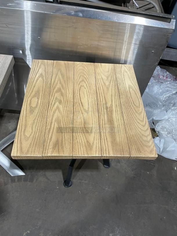 Brand New!  Ashwood & Natural Oak Dining Tables! With Metal Base! - Image 5 of 9