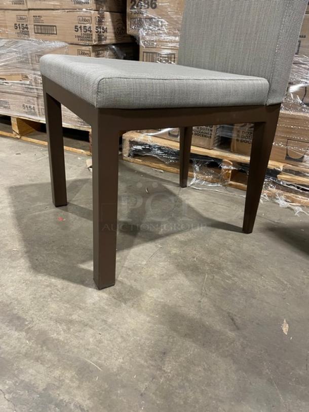 New! Elegant Fabric And Wood Dining Chairs! 2 X Your Bid! - Image 9 of 9