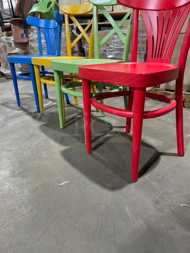 NEW!  Multi Colored Chairs! 4 X Yours  Bid! - Image 9 of 9