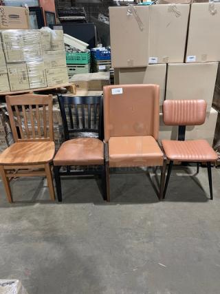 NEW!  High End  Mix Of 4 Dining Chairs! 4 x Your Bid!