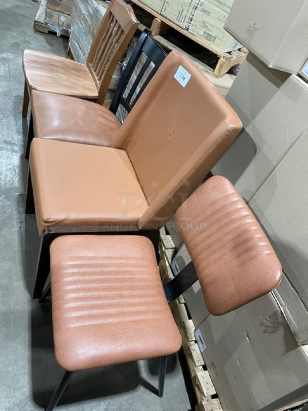 NEW!  High End  Mix Of 4 Dining Chairs! 4 x Your Bid! - Image 2 of 8