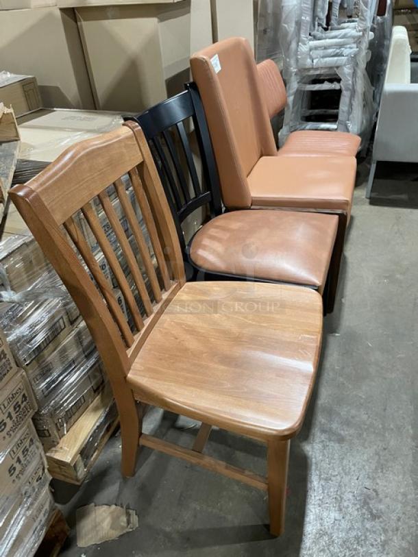 NEW!  High End  Mix Of 4 Dining Chairs! 4 x Your Bid! - Image 3 of 8