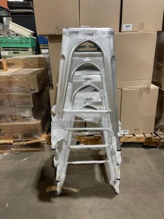 Brand New! Aluminum  Bar Height Dining Chairs! 4 X Your Bid!