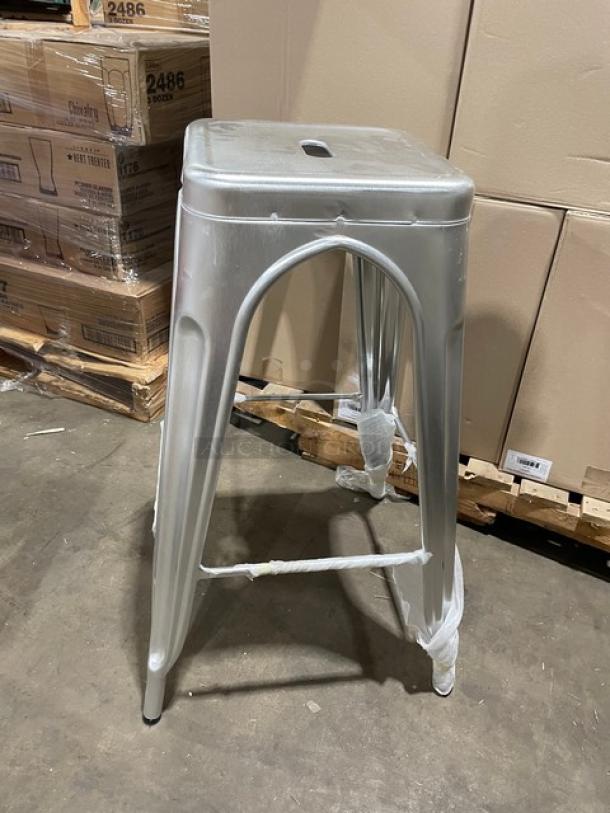 Brand New! Aluminum  Bar Height Dining Chairs! 4 X Your Bid! - Image 3 of 5