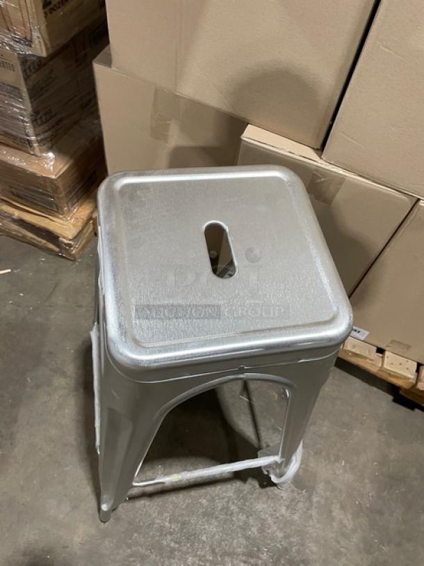 Brand New! Aluminum  Bar Height Dining Chairs! 4 X Your Bid! - Image 4 of 5