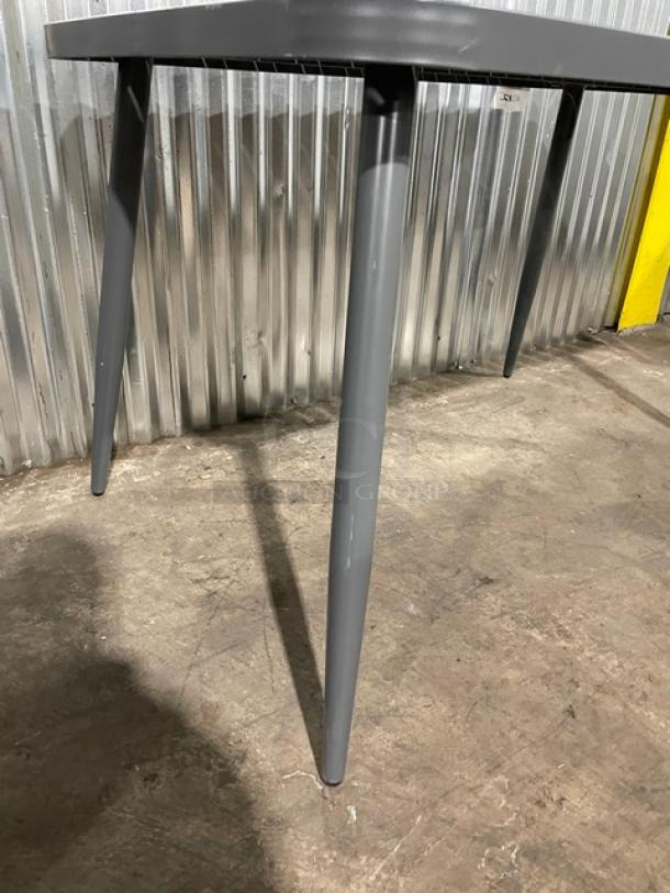 NEW! Commercial Dark Grey Aluminum Rectangular Outdoor Dining Table! Model: 714DT-ALU! On Legs! 2X Your Bid! - Image 6 of 9