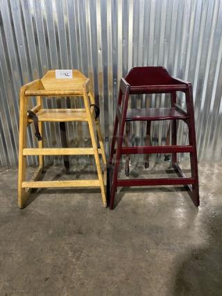 Commercial Wooden Stackable Highchairs! 2X Your Bid!