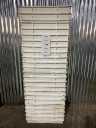 Commercial White Heavy-Duty Stackable Dough Proofing Boxes/Trays! 5X Your Bid! - Item #1183582