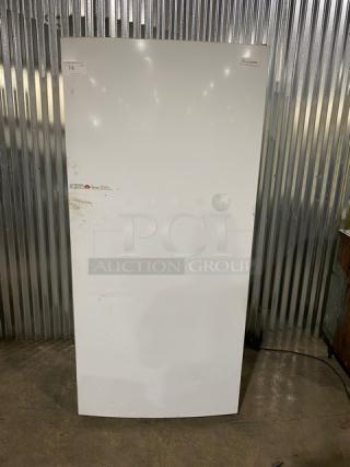 Frigidaire! 2020! Late Model! Commercial White Single Door Reach In Upright Freezer! With Poly Coated Wire Racks! Model: FFFU20F2VW0 SN: BB03001858! 115V!