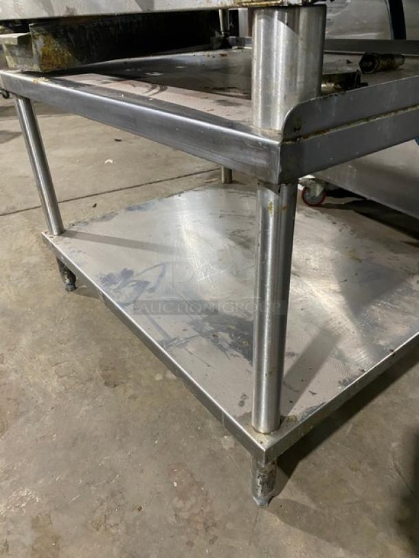 Commercial Stainless Steel Natural Gas Powered Countertop Flat Griddle! With Back & Side Splash! With Single Shelf Equipment Stand! On Legs! ALL ONE MONEY! - Image 9 of 10