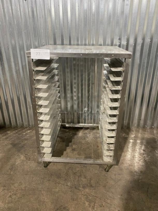 Commercial Stainless Steel Pan Holding Equipment Stand! With Built In Pan Slides! On Legs! - Image 1 of 7