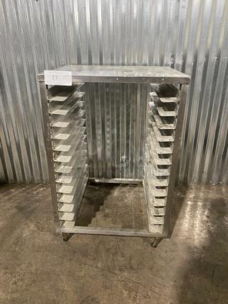 Commercial Stainless Steel Pan Holding Equipment Stand! With Built In Pan Slides! On Legs!