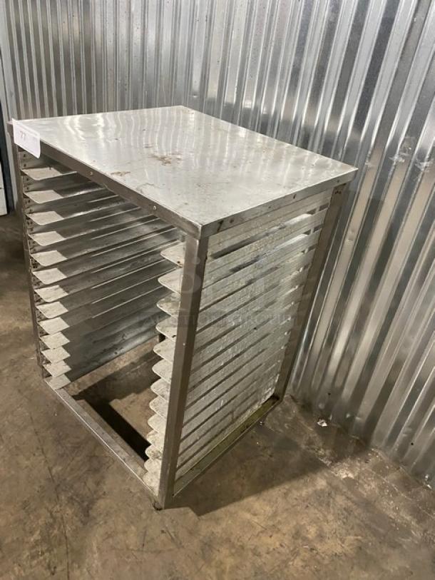 Commercial Stainless Steel Pan Holding Equipment Stand! With Built In Pan Slides! On Legs! - Image 2 of 7