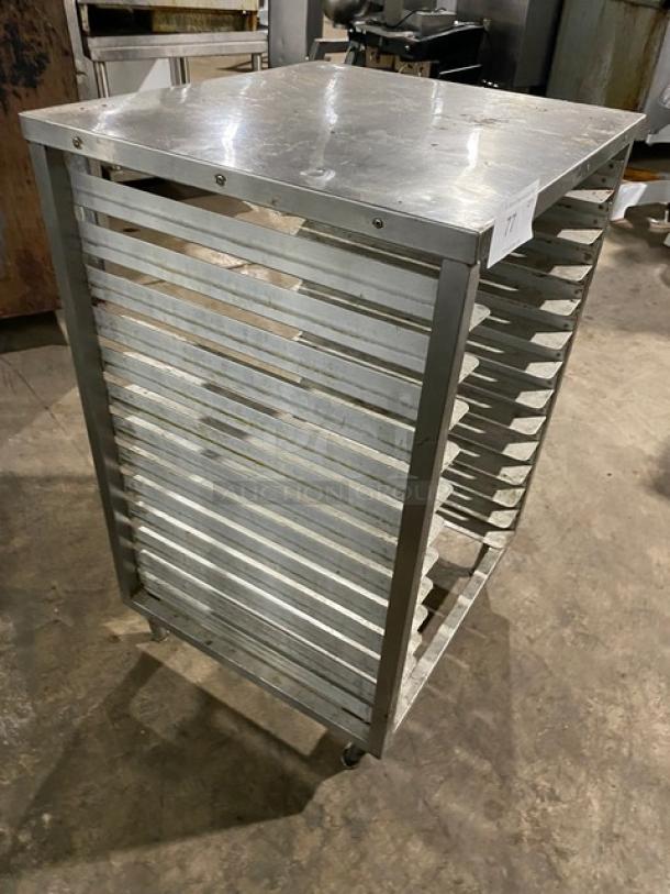 Commercial Stainless Steel Pan Holding Equipment Stand! With Built In Pan Slides! On Legs! - Image 4 of 7