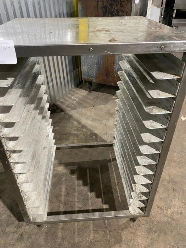 Commercial Stainless Steel Pan Holding Equipment Stand! With Built In Pan Slides! On Legs! - Image 5 of 7