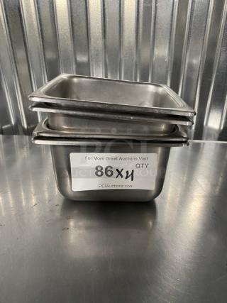 Commercial Stainless Steel Hotel/Steamtable Pans! 4X Your Bid!