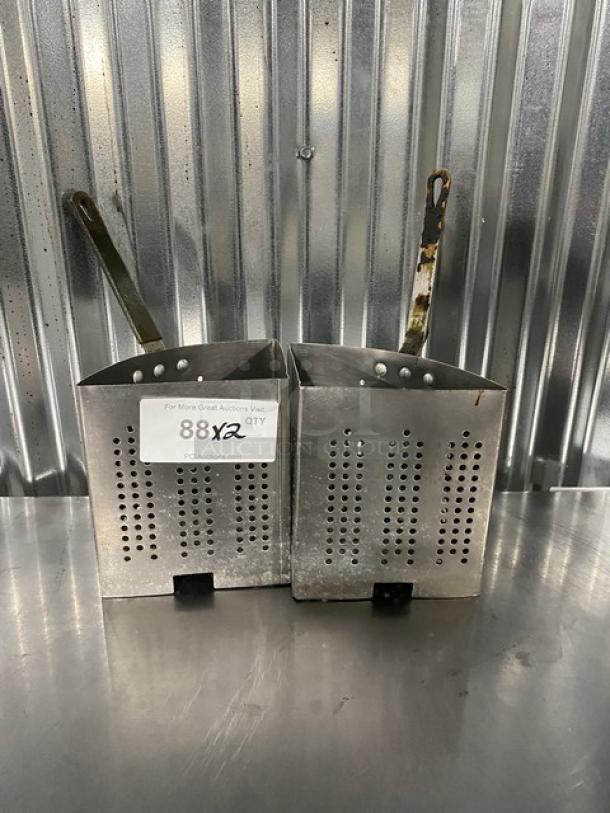 Commercial Stainless Steel Pasta Basket Insert! 2X Your Bid! - Image 1 of 6